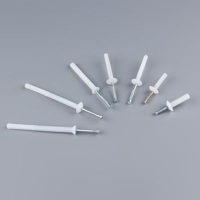 Ancrage pour murs en nylon en béton Ancrage pour ongles en tête de champignon blanc